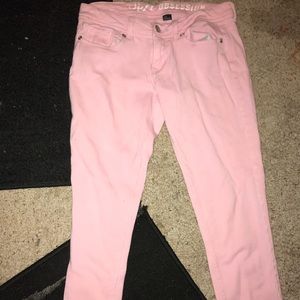 Pink skinny jeans